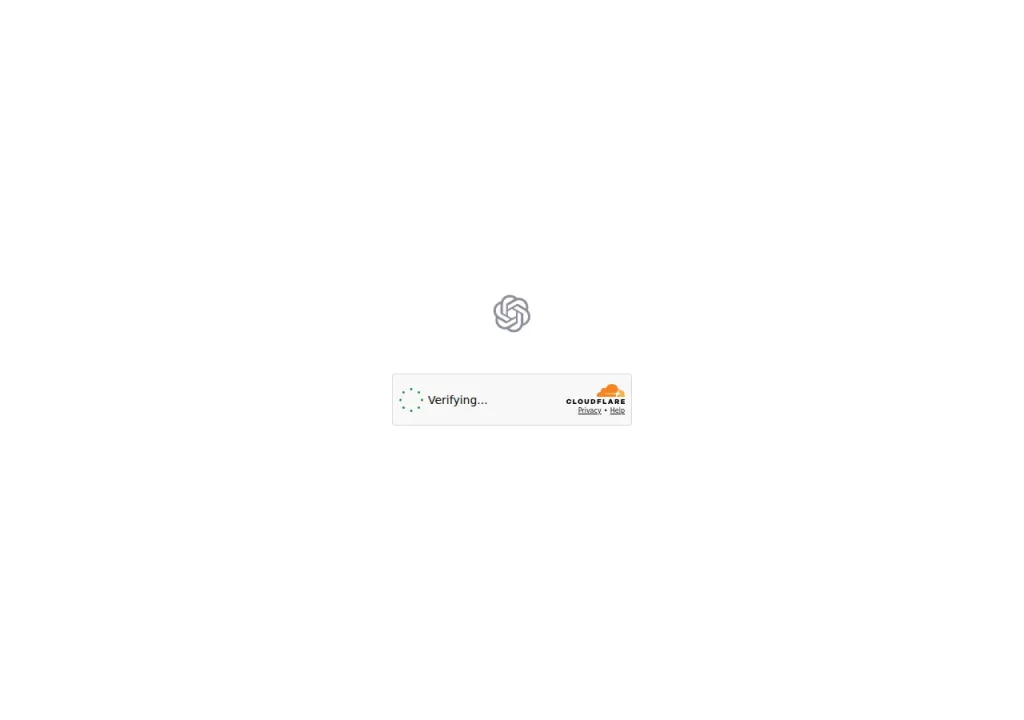 Cloudflare verification screen shown instead of the OpenAI pricing page