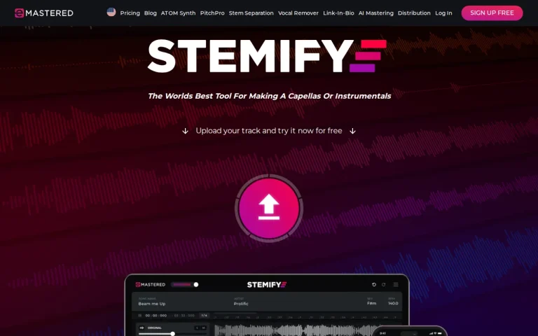 eMastered features page screenshot showing the product interface
