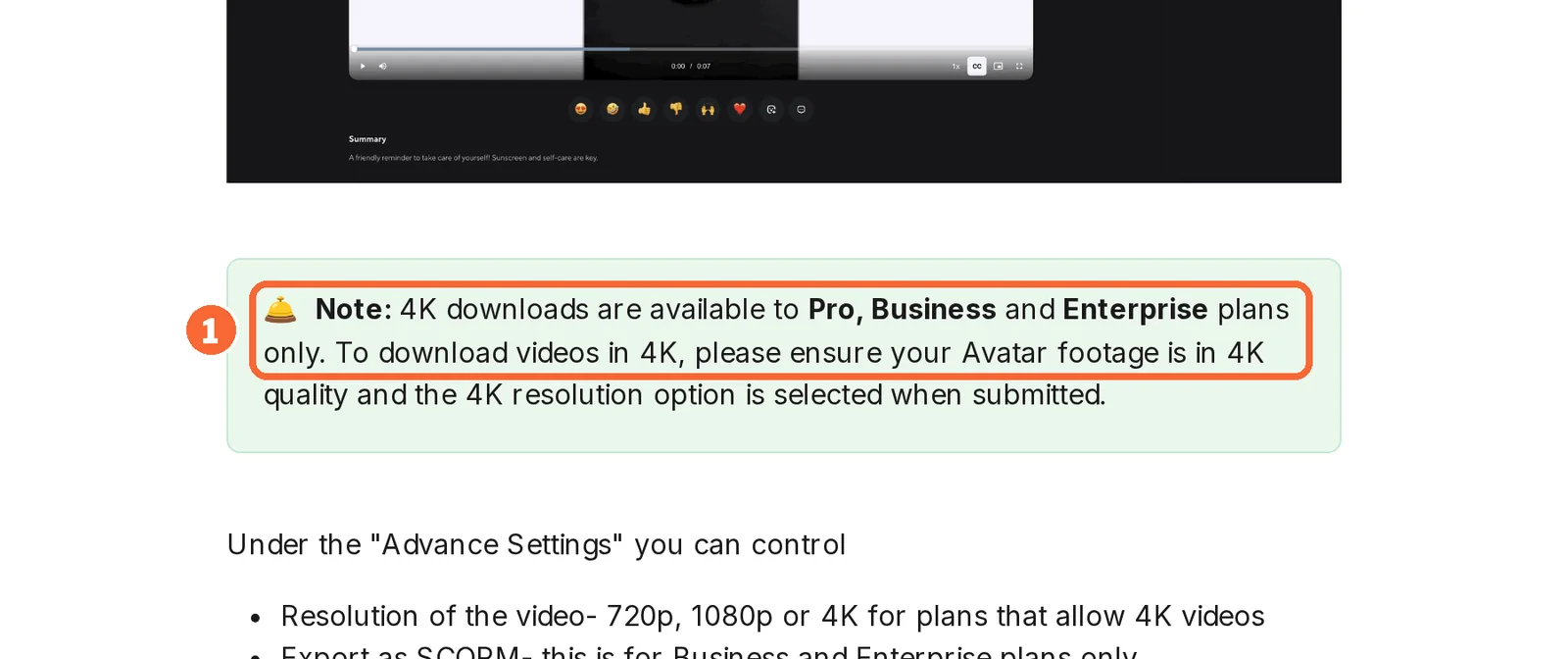 HeyGen Help Center note that 4K downloads are limited to Pro, Business and Enterprise plans, marked