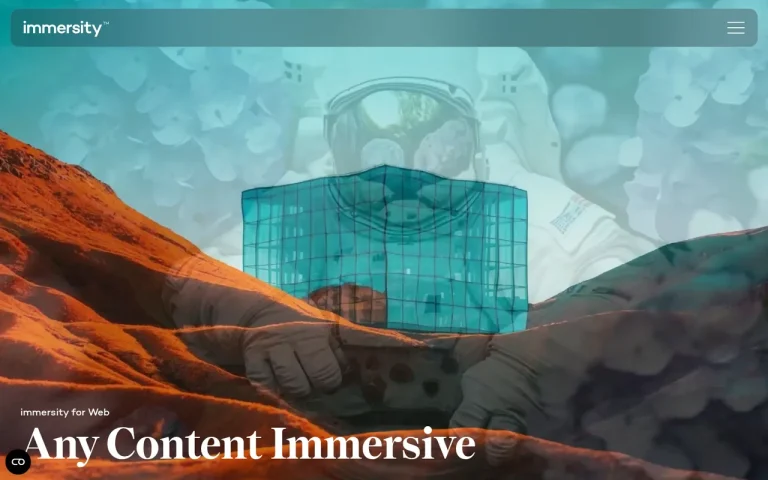 Immersity for Web page introducing the paid conversion service with a provider sample image