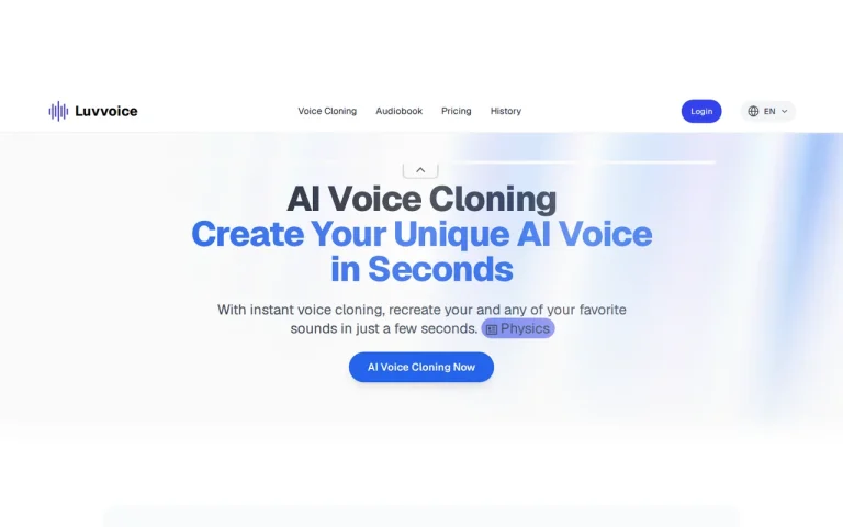 LuvVoice features page screenshot showing the product interface