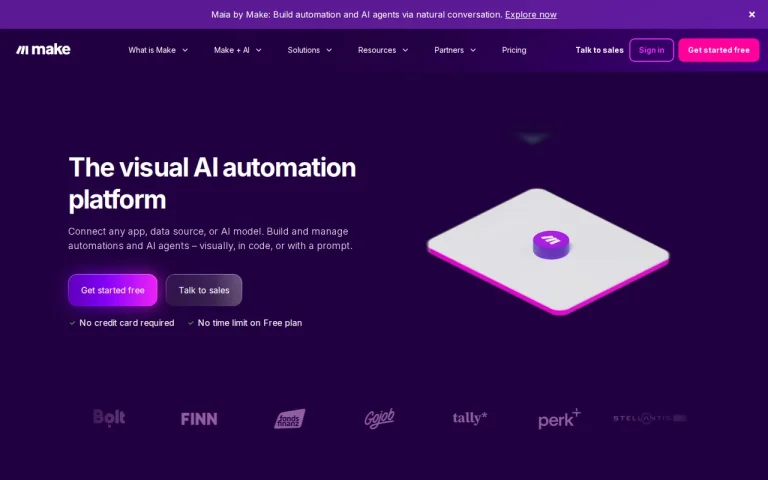 Make homepage screenshot showing the official landing page