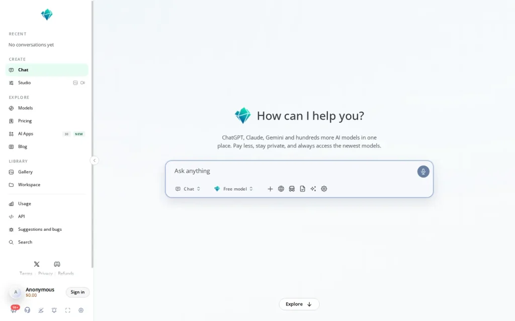 NanoGPT homepage screenshot showing the official landing page