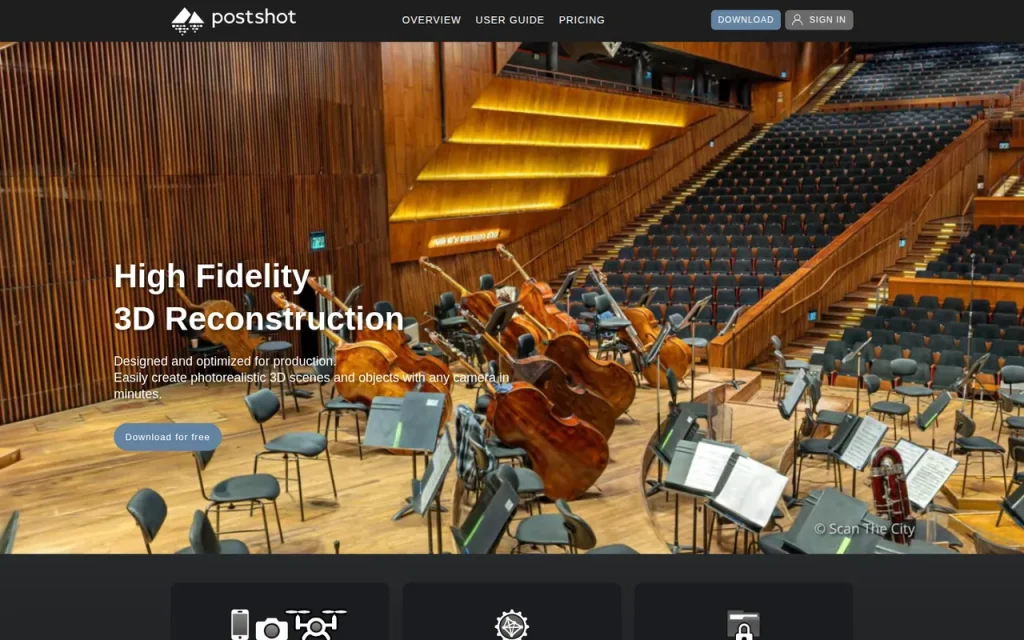 Postshot homepage screenshot showing the official landing page