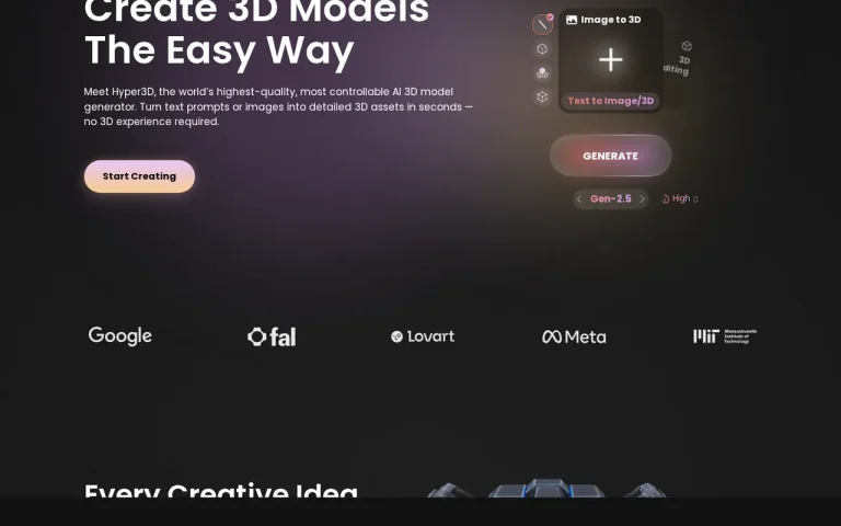 Rodin homepage screenshot showing the official landing page