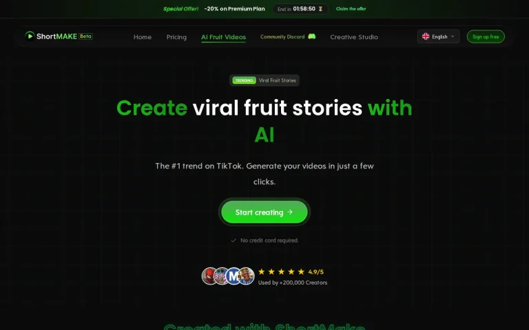 ShortMake features page screenshot showing the product interface