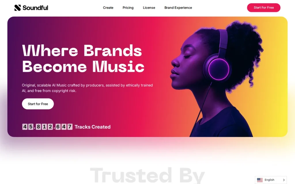 Soundful homepage screenshot showing the official landing page