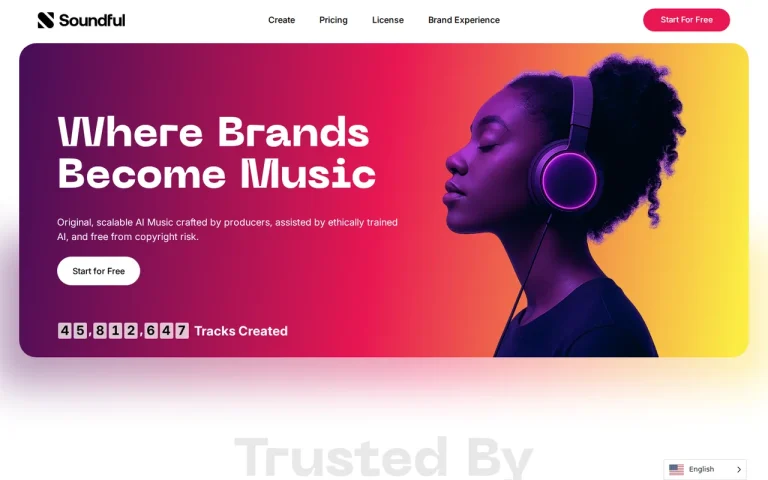 Soundful homepage screenshot showing the official landing page