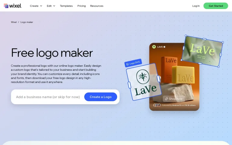 Wixel features page screenshot showing the product interface