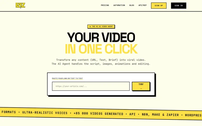 Fliz homepage screenshot showing the official landing page